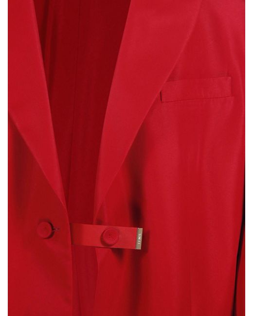 Fendi Red Viscose Single-Breasted Blazer