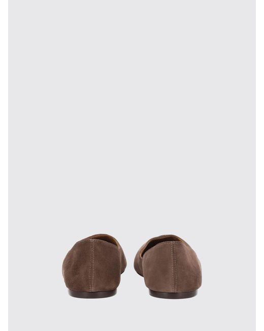 Khaite Brown Jane Suede Ballerinas