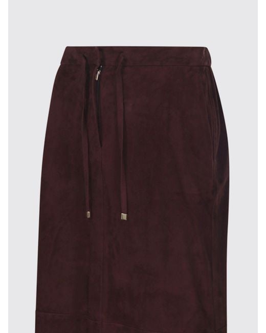 Max Mara Purple A-Line Midi Skirt