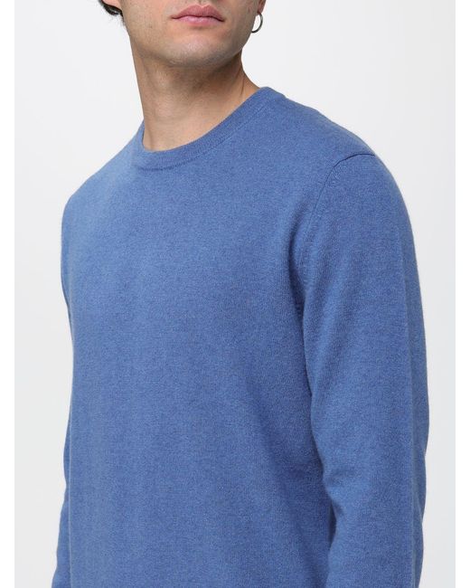 Ballantyne Blue Cotton Crew-Neck Pullover for men