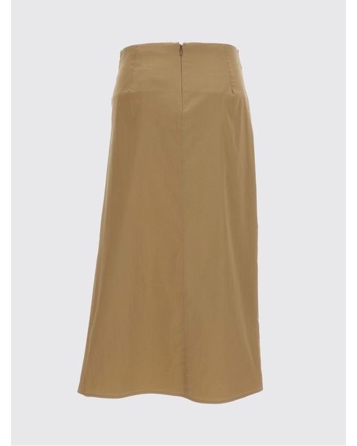 Max Mara Natural A-Line Midi Skirt