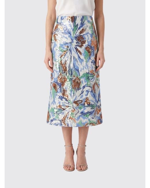 Rabanne Blue Sequin Polyester Skirt