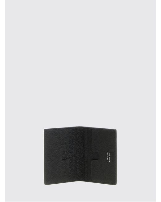 Tom Ford White Grain Leather Card Holder for men