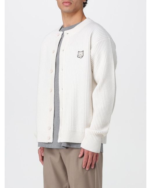 Maison Kitsuné White Maison KitsunÉ Cardigan for men