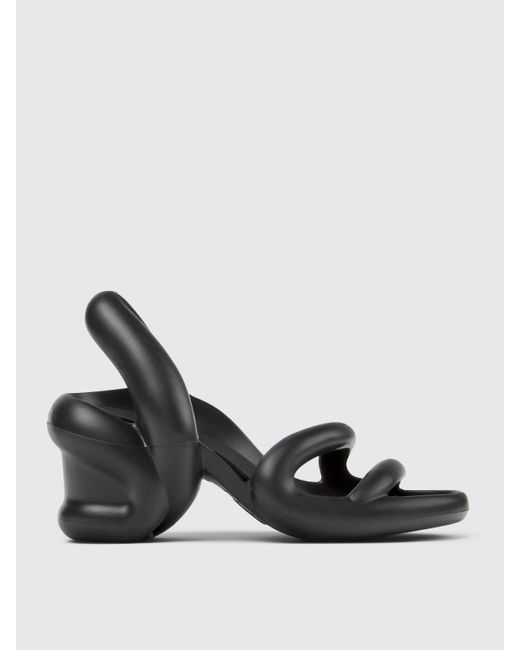 Camper Black Flat Sandals
