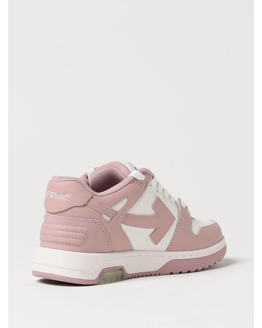 Off-White c/o Virgil Abloh Pink 30mm Hohe Leder-sneakers "out Of Office"
