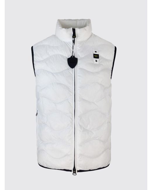 Blauer Gray Padded Nylon Quilted Vest for men