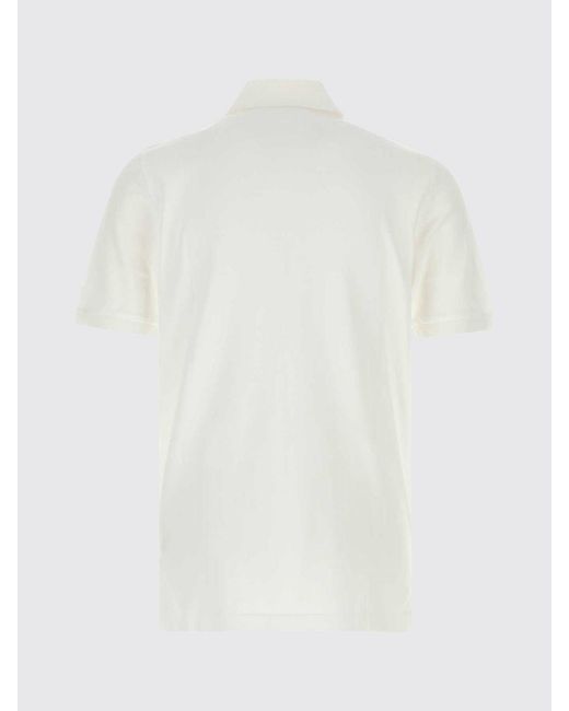 Fedeli White Basic Cotton Polo Shirt for men