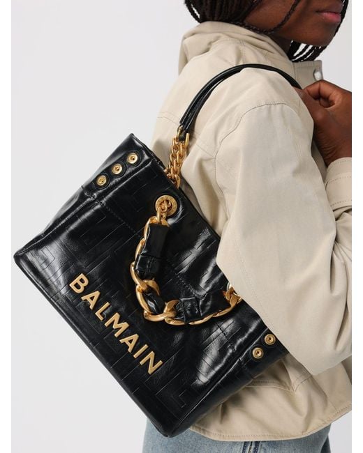 Balmain Black 1945 Soft Small Shopper Bag