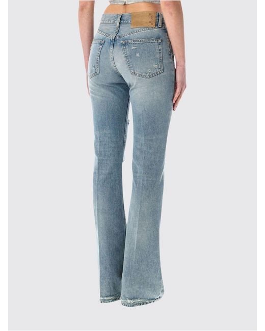 Haikure Blue Flared Distressed Jeans
