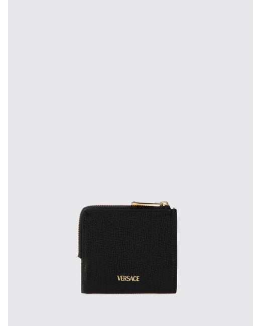 Versace White Grained Leather Wallet for men