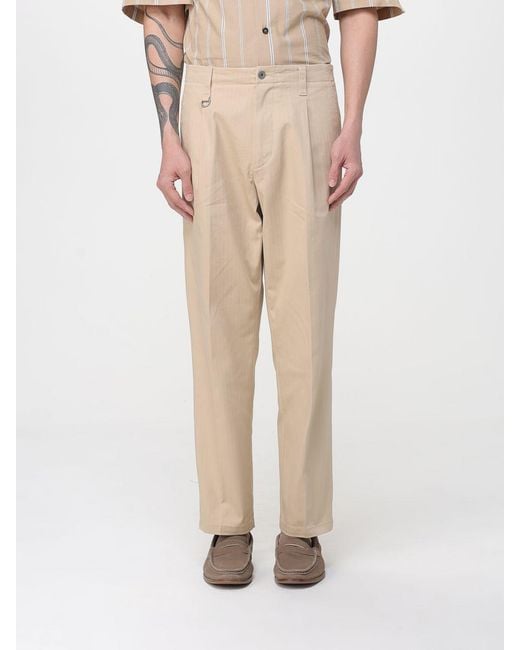 Paolo Pecora Natural Gabardine Wide-Leg Trousers for men