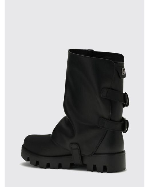 Dolce & Gabbana Black Dolce &Amp Gabbana Flat Ankle Boots