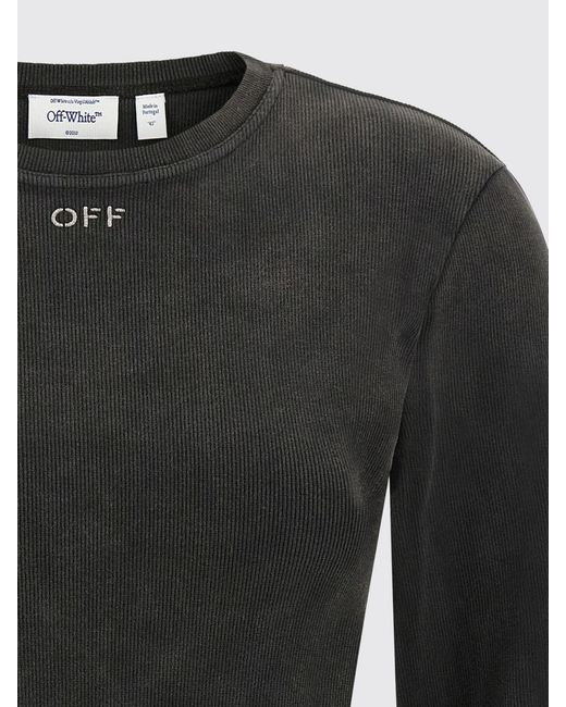 Off-White c/o Virgil Abloh Black Slim Fit Long-Sleeve Cotton T-Shirt With Contrast Logo