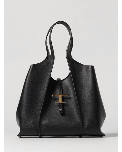 Tod's Black T Timeless Mini Grained Leather Bag