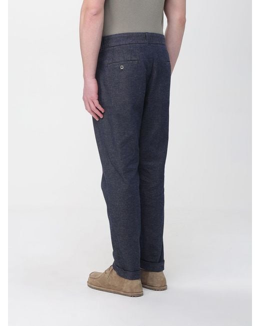 Paolo Pecora Blue Virgin Wool Chino Trousers for men