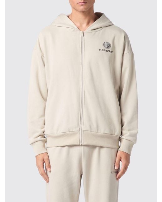 Philipp Plein Natural Cotton Blend Zip-Up Hoodie for men