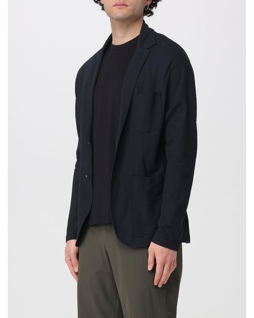 Zanone Blue Cotton Single-Breasted Blazer for men