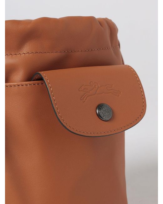 Longchamp Brown Le Pliage Xtra Mini Cowhide Leather Bucket Bag