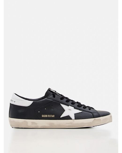 Golden Goose Deluxe Brand Black Super-Star Used Leather Sneakers for men
