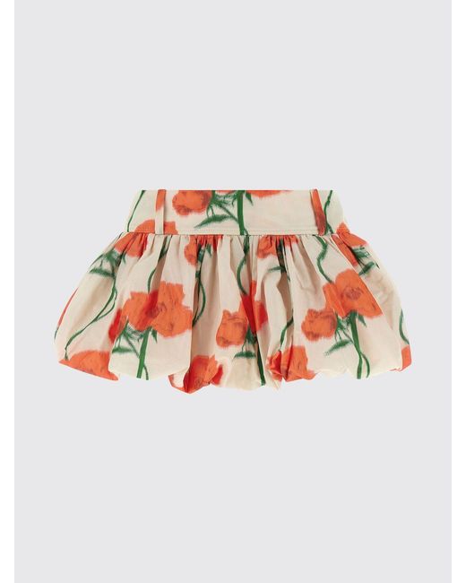 KENZO Orange Printed Polyester Mini Skirt