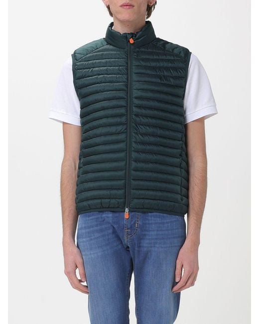 Save The Duck Blue Padded Zip Puffer Jacket for men