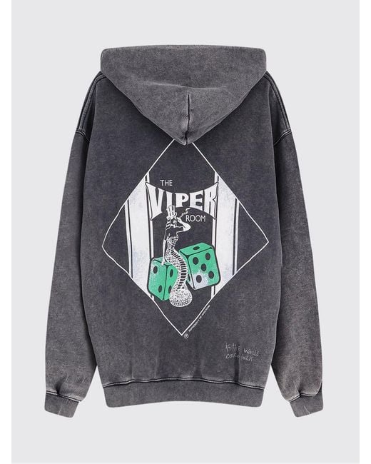 Represent Gray Cotton Hoodie for men