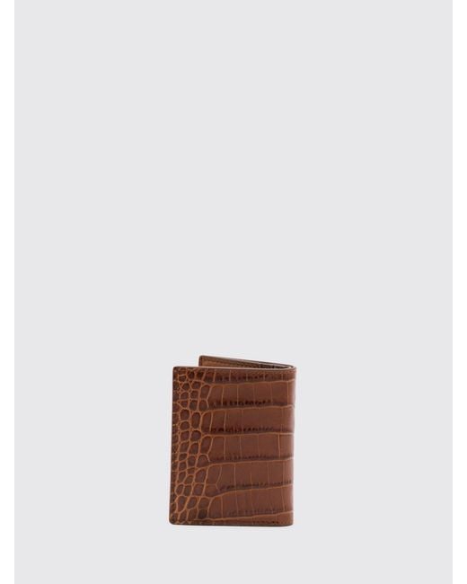 Tom Ford White Crocodile Print Leather Credit Card Holder for men