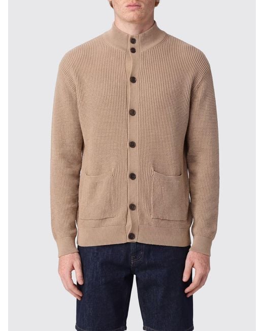 Ballantyne Blue Cotton Button-Up Cardigan for men