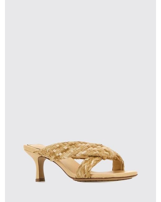 Bottega Veneta Natural Heeled Sandal