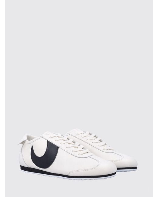 MARINE SERRE White Astra Leather Sneakers