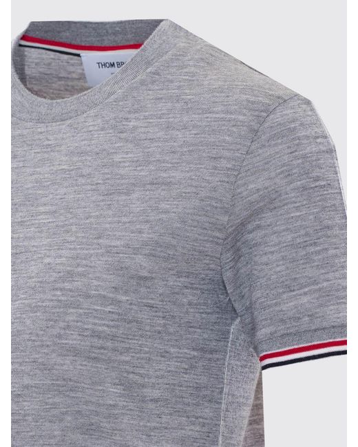 Thom Browne Gray 4-Bar Merino Wool T-Shirt