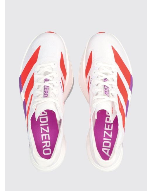 Adidas Originals Pink Adizero Adios Pro 4 Breathable Technical Fabric Running Sneakers for men
