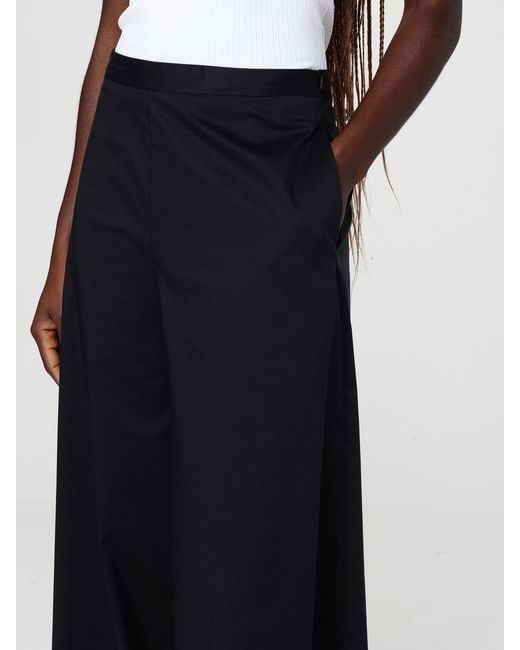 Liviana Conti Black Ilaria Cotton Blend Flared Trousers