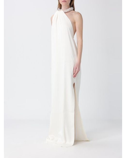 Stella McCartney White Long Silk Blend Dress
