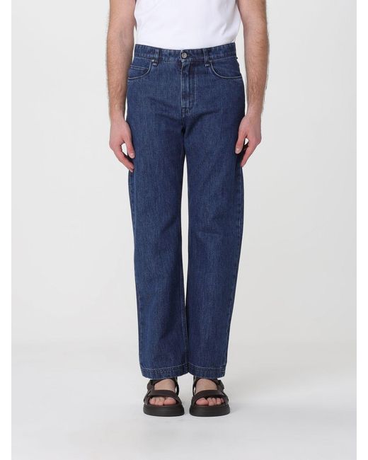 Fendi Blue Straight Denim Jeans for men