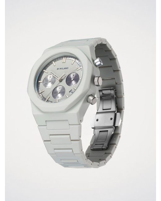 D1 Milano Gray Fossil Polychrono 40.5 Mm Watch for men