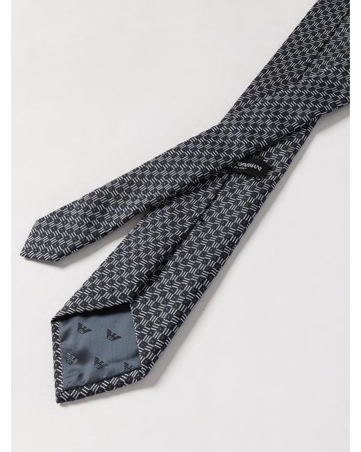 Emporio Armani White 7.5 Silk Tie for men