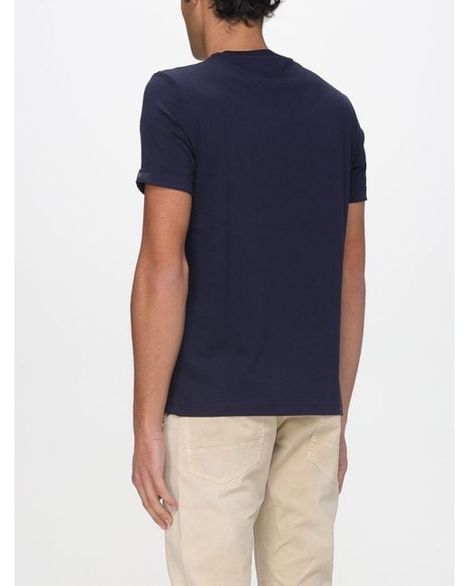 T-Shirt Basic di Fay in Blue da Uomo