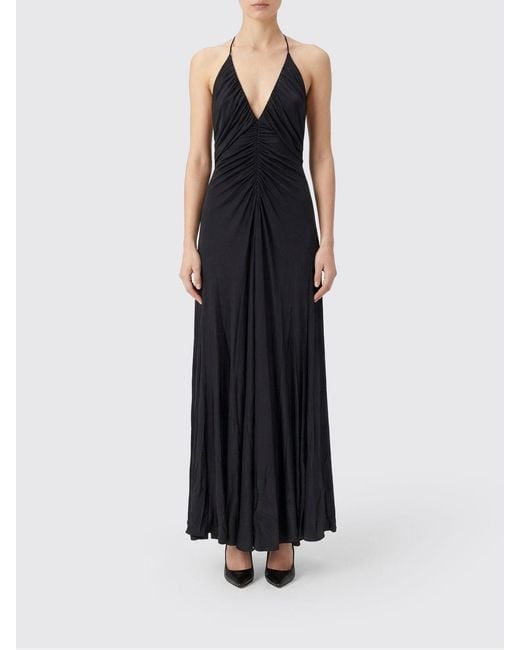 Self-Portrait Black Ruched Jersey Dress