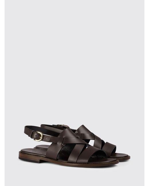Doucal's White Leather Sandal