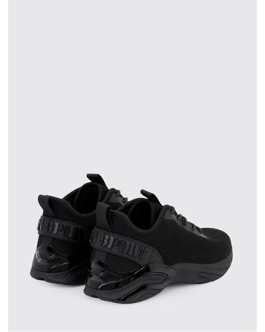 Philipp Plein Black Crochet Knit Sneakers for men