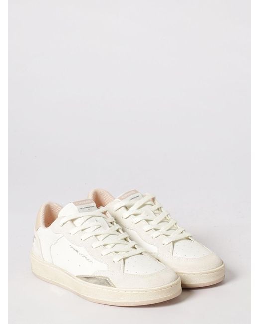 Crime London Natural Chelsea Leather Sneakers