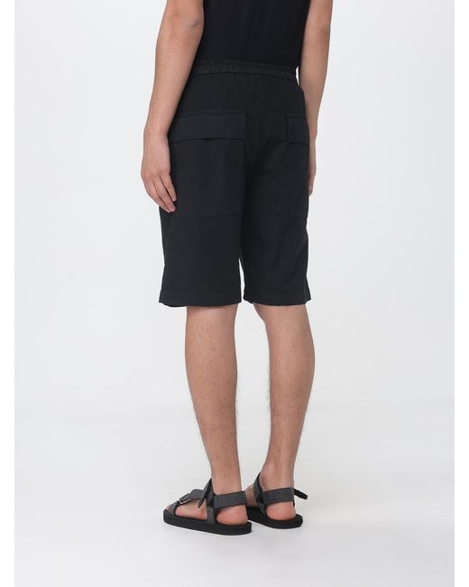 Barena Black Cotton Jogging Shorts for men