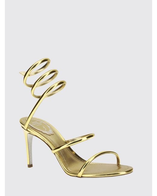 Rene Caovilla Metallic Heeled Sandal