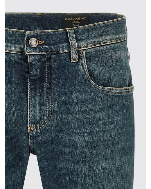 Dolce & Gabbana Blue Dolce &Amp Gabbana Slim Fit Stretch Denim Jeans for men