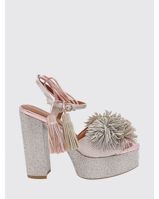 Kurt Geiger Multicolor Pom Pom Platform Sandal