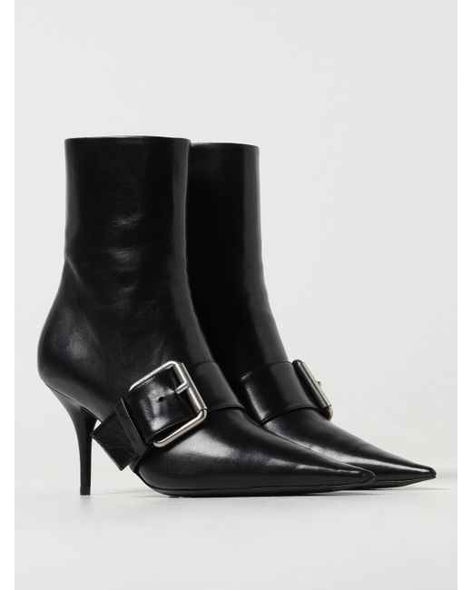 Balenciaga Black Flat Ankle Boots
