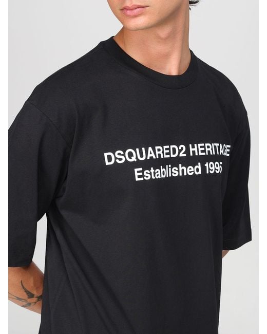 DSquared² Black Basic Cotton T-Shirt for men