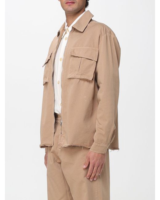 Laneus Natural Cotton Overshirt for men
